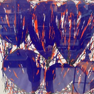Ad van Hassel - Tulpen 1, zeefdruk 55 x 55 cm