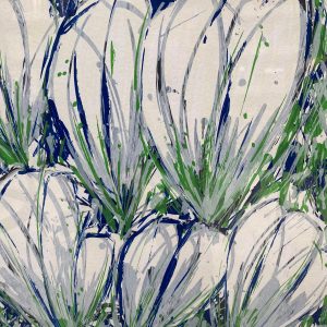Ad van Hassel - Tulpen 3, zeefdruk 55 x 55 cm