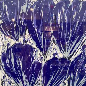 Ad van Hassel - Tulpen 2, zeefdruk 55 x 55 cm
